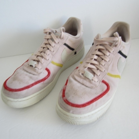 Nike Air Force One shoes’07 Women's 10.5 Low LX 'Stitched Canvas-siltstone Red - Picture 8 of 15